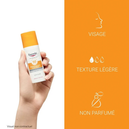Eucerin Photoaging Control Fluid Invisible SPF50+ – solaire visage anti-âge – Tunisie