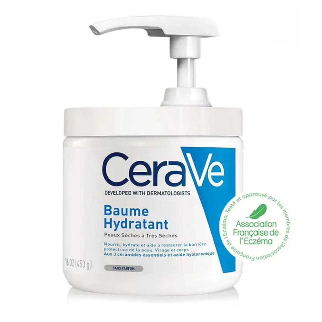 Baume Hydratant CeraVe – soin visage et corps sans parfum pour peaux très sèches – hydratation 48h – parapharmacie en ligne Tunisie – laparadulac.com