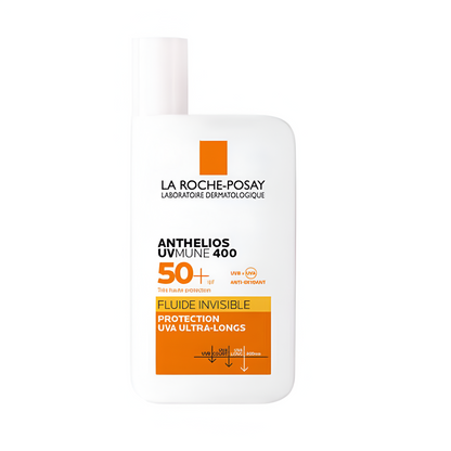 Anthelios UVMUNE 400 Fluide Invisible SPF50+ La Roche-Posay – crème solaire visage haute protection UVA/UVB – parapharmacie en ligne Tunisie – laparadulac.com

