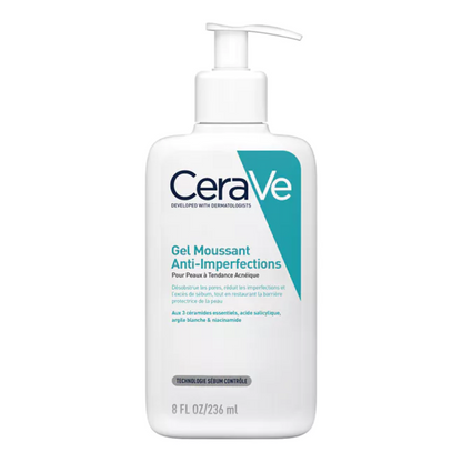 Gel Moussant Anti-Imperfections CeraVe – nettoyant purifiant et matifiant visage et corps – parapharmacie en ligne Tunisie – laparadulac.com

