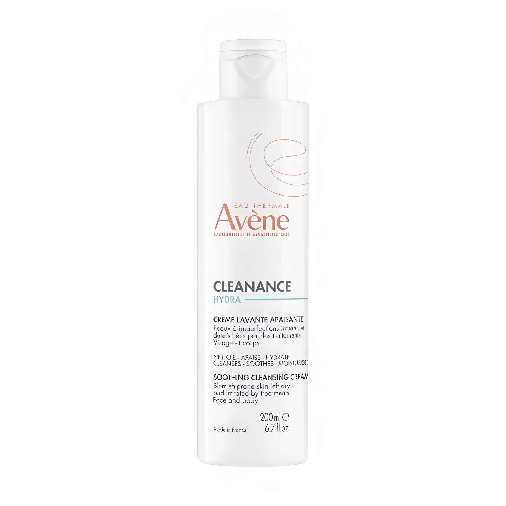 Avène Cleanance HYDRA Crème lavante apaisante 200ml pour peaux sous traitement acnéique – disponible sur laparadulac.com

