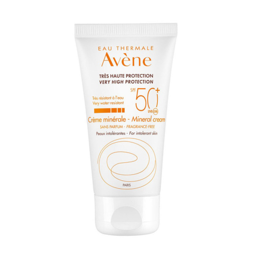 Crème solaire visage minérale SPF 50+ Avène pour peaux intolérantes – laparadulac.com

