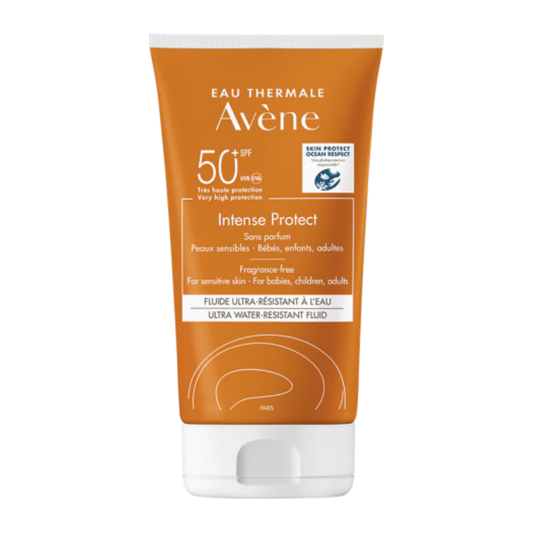 Avène Intense Protect 50+ 150 ml – soin solaire SPF50+ ultra‑large spectre, invisible, familial – laparadulac.com, parapharmacie Tunisie
