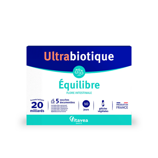Probiotiques Vitavea Ultrabiotique Équilibre – parapharmacie Tunisie sur laparadulac.com – flore intestinale saine et confort digestif

