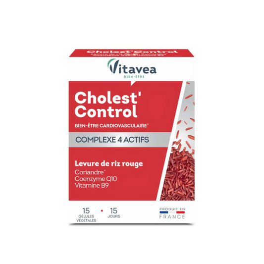 Complément cholestérol Vitavea à la levure de riz rouge – parapharmacie Tunisie sur laparadulac.com – bien-être cardiaque naturel

