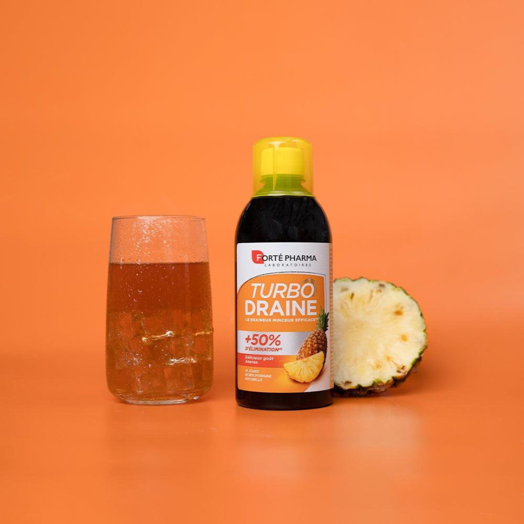 Turbodraine Minceur Ananas 500 ml – parapharmacie Tunisie laparadulac.com – draineur naturel au goût fruité