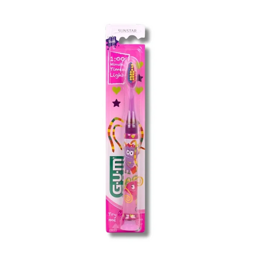 Brosse à dents GUM Junior Timer Light 903 enfant 6+ ans, laparadulac.com, parapharmacie Tunisie, pour un brossage ludique et efficace avec minuteur lumineux