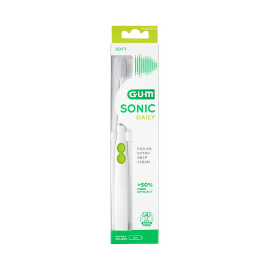 Brosse à dents électrique GUM Sonic Daily 4100, nettoyage sonique 12 000 vibrations/minute, laparadulac.com, parapharmacie Tunisie