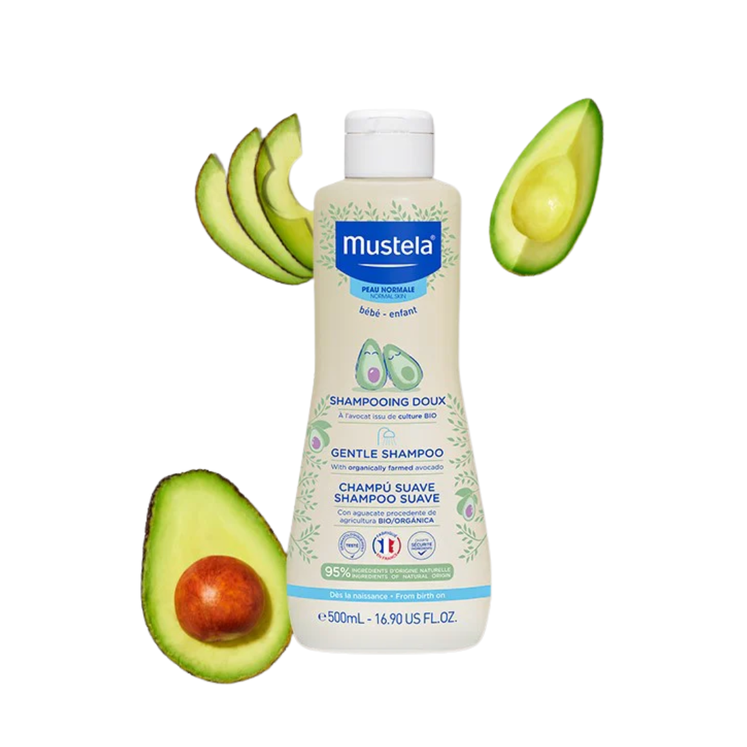Shampooing doux bébé Mustela 500ml cheveux brillants – laparadulac.com, parapharmacie Tunisie.