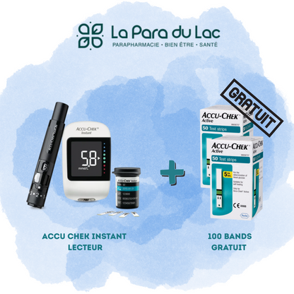 Coffret Accu-Chek Instant avec lecteur et 100 bandelettes – parapharmacie Tunisie – laparadulac.com
