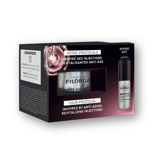 Coffret FILORGA NCEF crème et sérum offert disponible sur laparadulac.com – parapharmacie Tunisie pour une peau revitalisée et éclatante.

