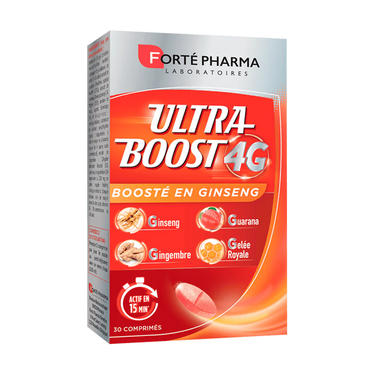 FORTE PHARMA Vitalité 4G Ultra Boost 30 comprimés disponible sur laparadulac.com, parapharmacie Tunisie, pour booster votre énergie au quotidien