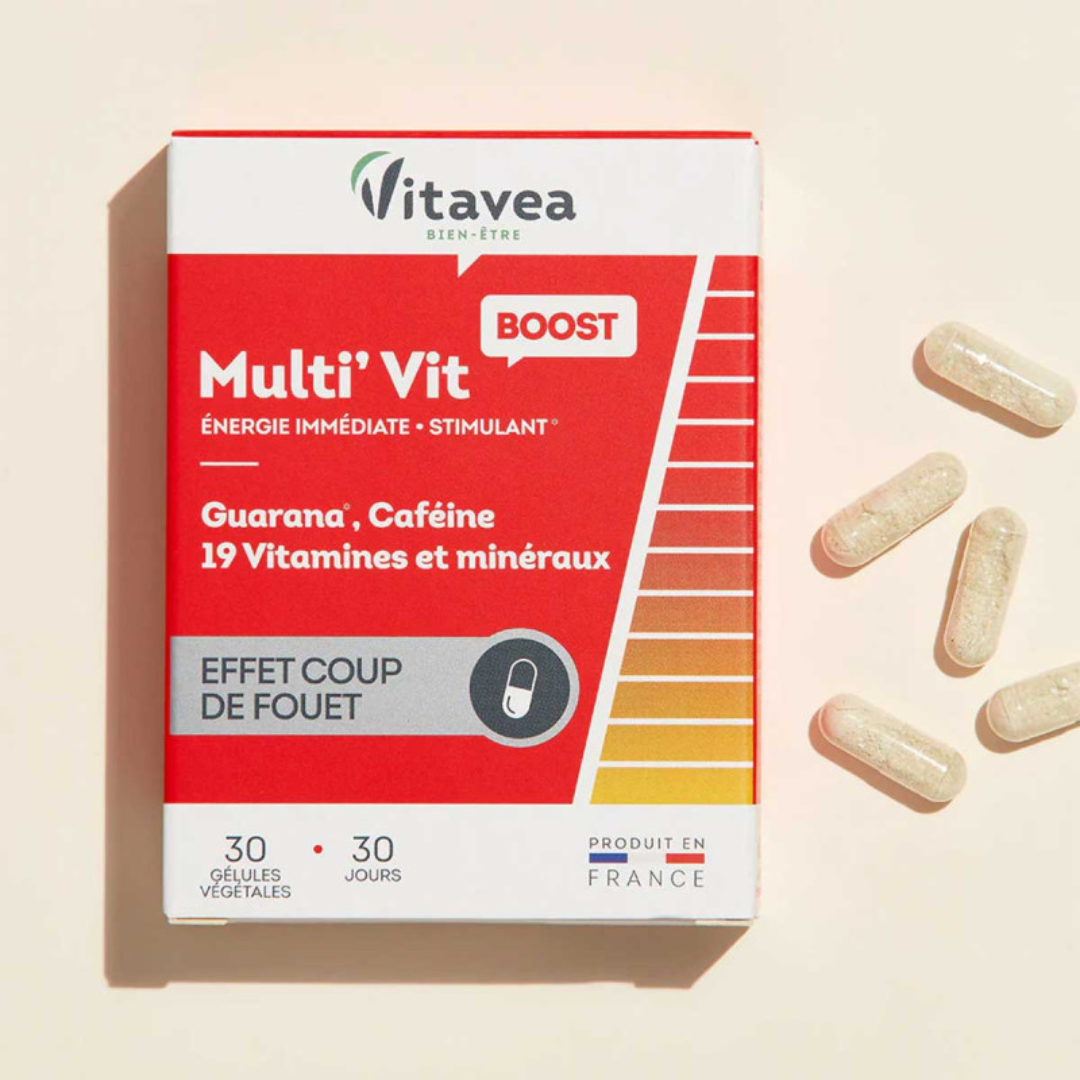 Complexe énergie Multi'Vit Boost Vitavea – parapharmacie Tunisie sur laparadulac.com – complément vitalité avec caféine naturelle

