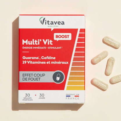 Complexe énergie Multi'Vit Boost Vitavea – parapharmacie Tunisie sur laparadulac.com – complément vitalité avec caféine naturelle

