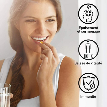 Boîte ERIC Favre Vitamino+ 30 comprimés sur laparadulac.com, parapharmacie Tunisie : complément immunité et énergie anti-fatigue.

