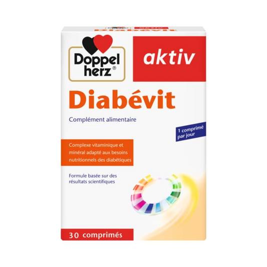 Diabévit pour équilibre glycémique, disponible sur laparadulac.com, parapharmacie Tunisie, soutien nutritionnel pour diabétiques.

