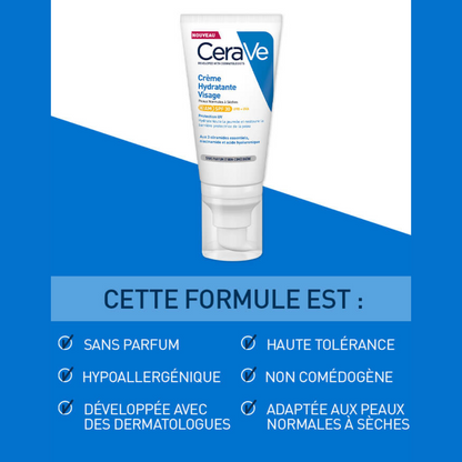 Crème Hydratante Visage SPF30 CeraVe – soin visage hydratant et protecteur solaire – parapharmacie en ligne Tunisie – laparadulac.com