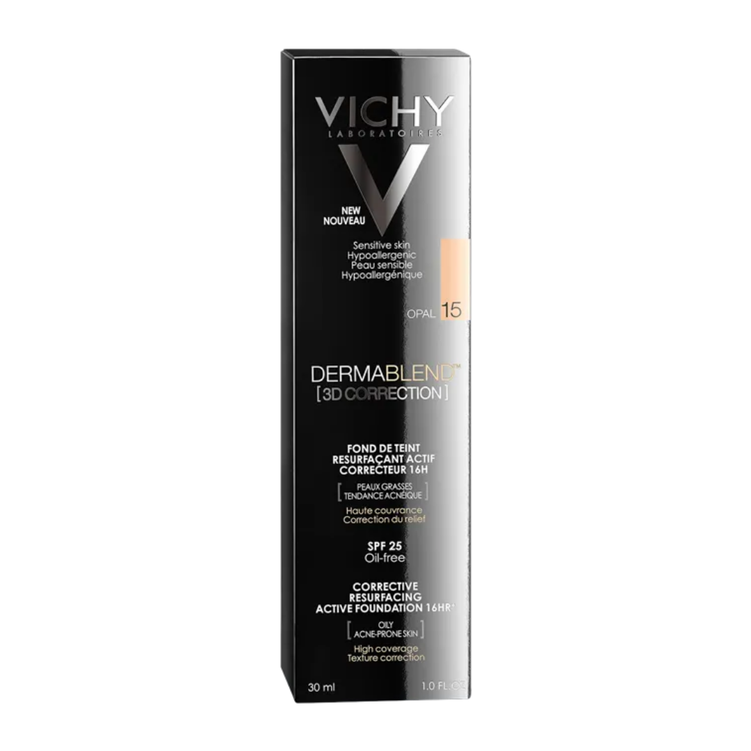 Fond de teint Vichy Dermablend 3D Correction 15 Opal disponible sur laparadulac.com, parapharmacie Tunisie pour correction teint à Tunis.

