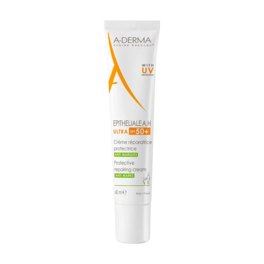 Crème réparatrice visage et corps A-DERMA Epitheliale AH Ultra SPF50+ disponible sur laparadulac.com, parapharmacie Tunisie.