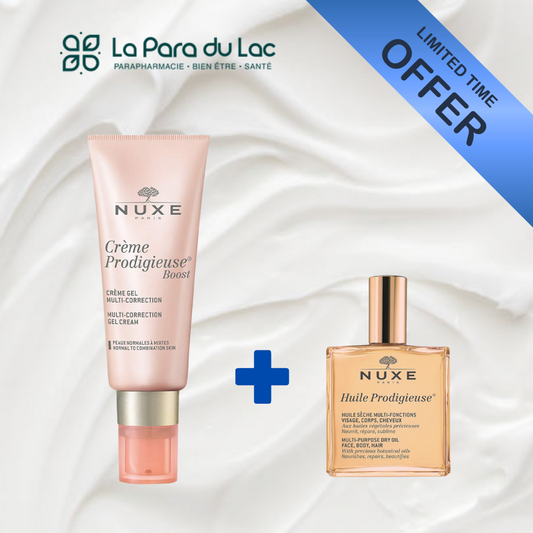 Coffret NUXE Prodigieuse Boost avec crème et huile florale sur laparadulac.com – soin éclat et nutrition au quotidien

