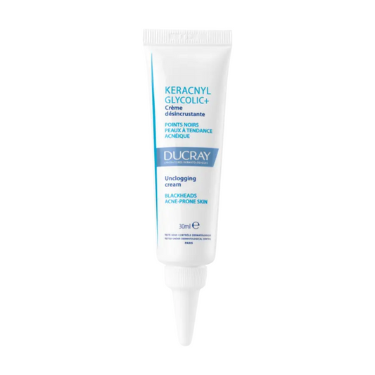 DUCRAY Keracnyl Glycolic+ crème anti-points noirs – sur laparadulac.com, parapharmacie Tunisie, efficace pour peau jeune ou adulte acnéique.


