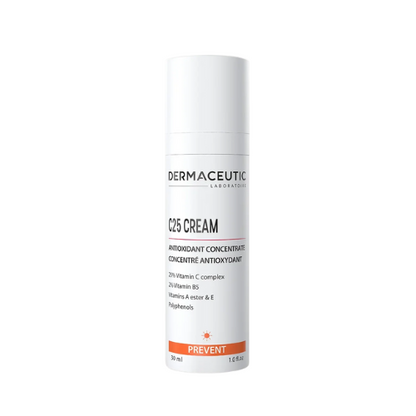 Dermaceutic Cream C25 antioxydant visage 30ml – protection anti-âge en vente sur laparadulac.com, parapharmacie Tunisie.