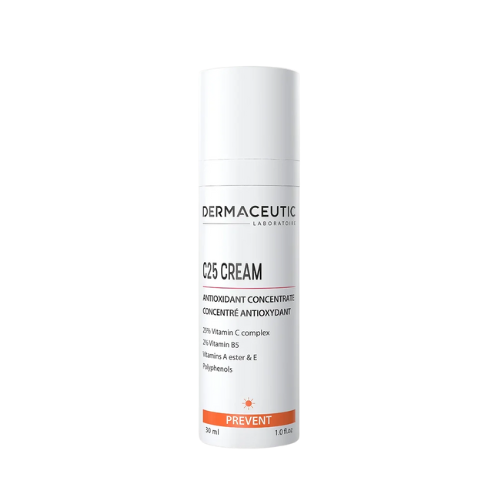 Dermaceutic Cream C25 antioxydant visage 30ml – protection anti-âge en vente sur laparadulac.com, parapharmacie Tunisie.
