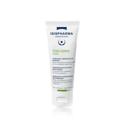 ISISPHARMA Teen Derm Hydra Tunisie – crème hydratante réparatrice visage, soin apaisant peau grasse fragilisée par traitements anti-acné, dermocosmétique française ISISPHARMA, parapharmacie en ligne Tunisie Lac 2, produits Teen Derm originaux pas cher Tunisie, acheter ISISPHARMA Teen Derm Hydra en Tunisie sur laparadulac.com