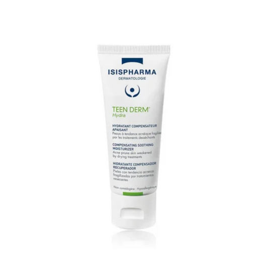 ISISPHARMA Teen Derm Hydra Tunisie – crème hydratante réparatrice visage, soin apaisant peau grasse fragilisée par traitements anti-acné, dermocosmétique française ISISPHARMA, parapharmacie en ligne Tunisie Lac 2, produits Teen Derm originaux pas cher Tunisie, acheter ISISPHARMA Teen Derm Hydra en Tunisie sur laparadulac.com