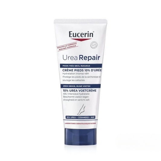 EUCERIN UreaRepair Plus Crème Pieds Tunisie – crème pieds réparatrice et nourrissante à l’urée, soin intensif contre la sécheresse et les callosités, dermocosmétique Eucerin, parapharmacie en ligne Tunisie Lac 2, produits EUCERIN originaux pas cher Tunisie, acheter crème pieds UreaRepair en Tunisie sur laparadulac.com
