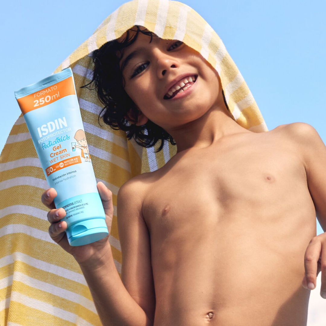 Crème solaire ISDIN Gel Cream SPF50 pour enfants – Laparadulac Parapharmacie Tunisie.

