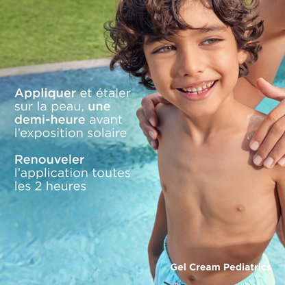 Crème solaire ISDIN Gel Cream SPF50 pour enfants – Laparadulac Parapharmacie Tunisie.

