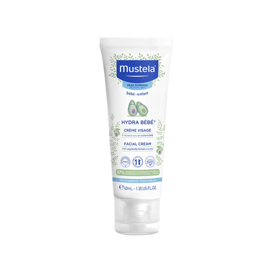 Crème visage bébé Mustela 40ml hydratante à l’avocat bio – laparadulac.com, parapharmacie Tunisie.