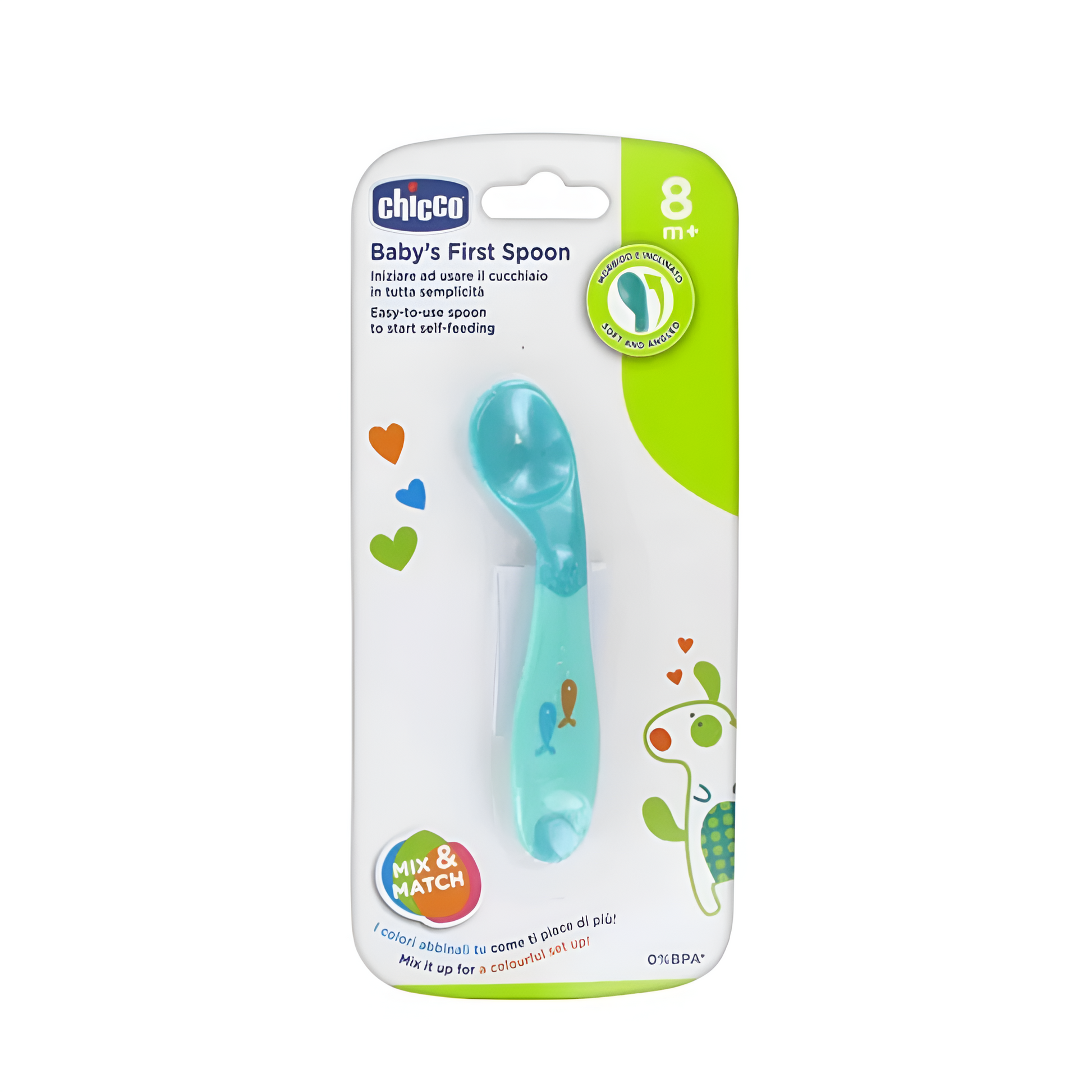 Cuillère en silicone Chicco pour bébé 8m+ – sur laparadulac.com parapharmacie Tunisie

