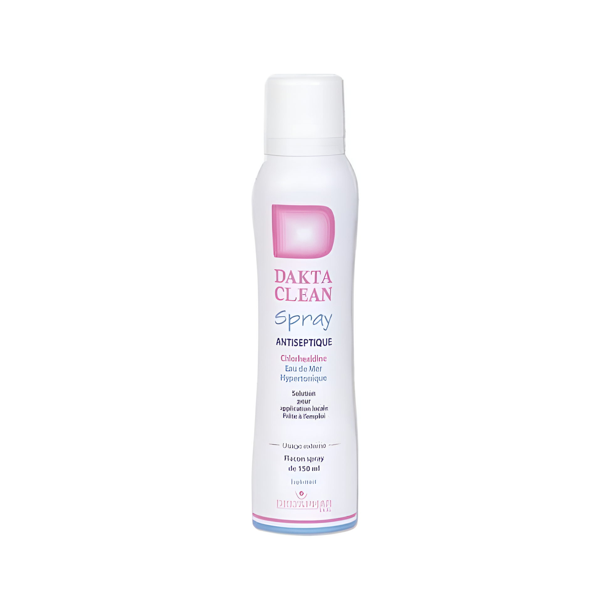 DAKTA Clean Spray antiseptique 150ml à la chlorhexidine pour désinfection cutanée disponible sur laparadulac.com, parapharmacie Tunisie.