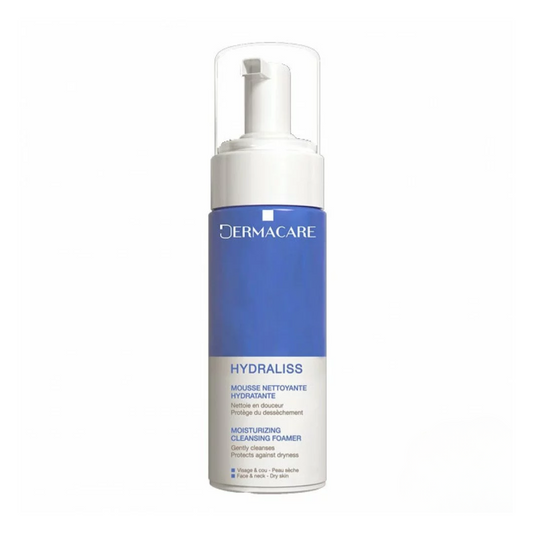Mousse nettoyante Hydraliss DERMACARE vendue sur laparadulac.com, parapharmacie Tunisie, nettoie et hydrate les peaux sensibles.

