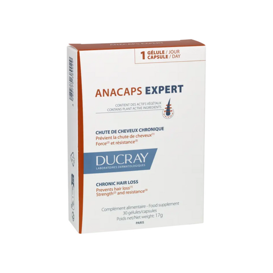 DUCRAY Anacaps Expert chute de cheveux chronique – complément vegan sur laparadulac.com, parapharmacie Tunisie pour vos soins capillaires.

