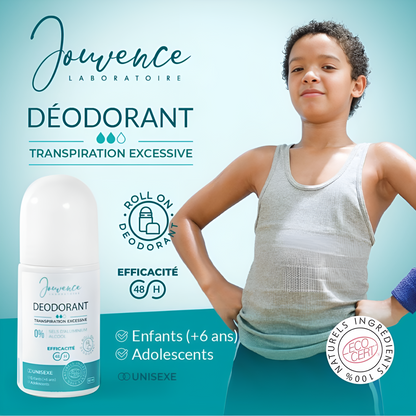 Déodorant naturel JOUVENCE pour transpiration excessive en vente sur laparadulac.com, parapharmacie Tunisie pour peaux sensibles.

