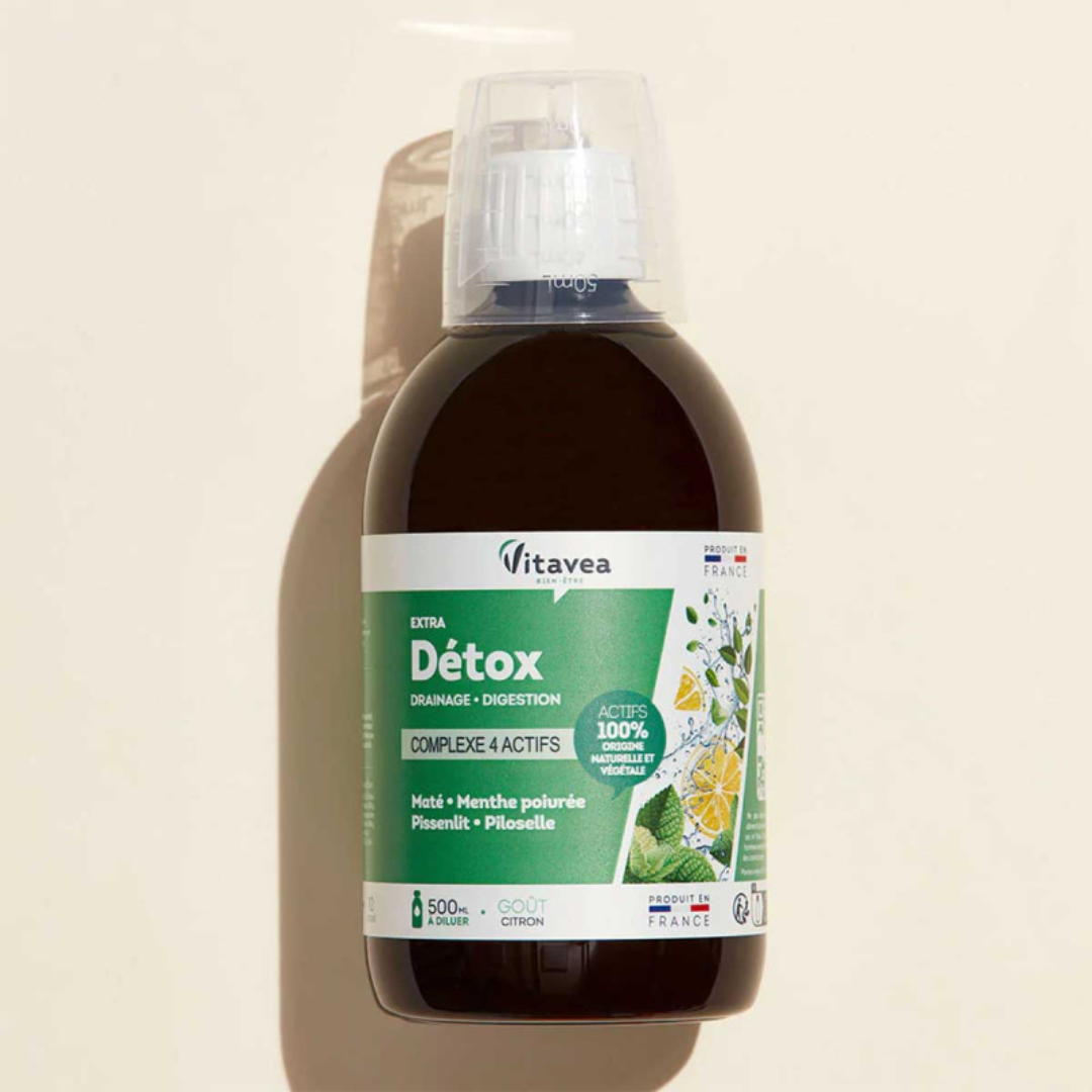 Vitavea Extra Detox citron 500ml – parapharmacie Tunisie sur laparadulac.com – drainage naturel et détox végétale efficace


