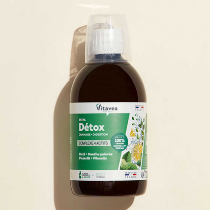 Vitavea Extra Detox citron 500ml – parapharmacie Tunisie sur laparadulac.com – drainage naturel et détox végétale efficace

