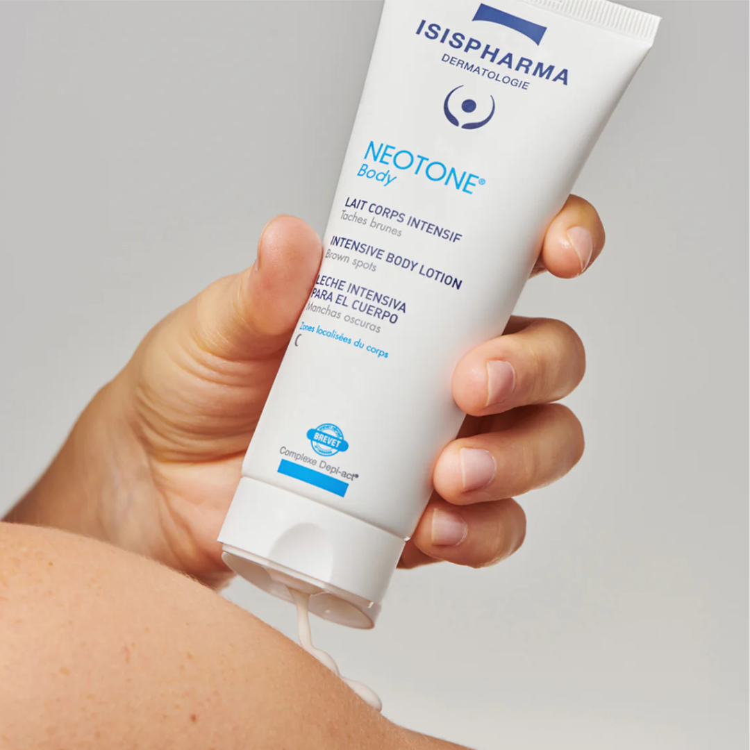 ISISPHARMA Neotone Body Lait Corps Intensif Tunisie – lait corps dépigmentant intensif, soin anti-taches brunes et éclat du teint, hydratant corps quotidien ISISPHARMA, dermocosmétique française, parapharmacie en ligne Tunisie Lac 2, produits ISISPHARMA pas cher Tunisie, acheter Neotone Body en Tunisie sur laparadulac.com