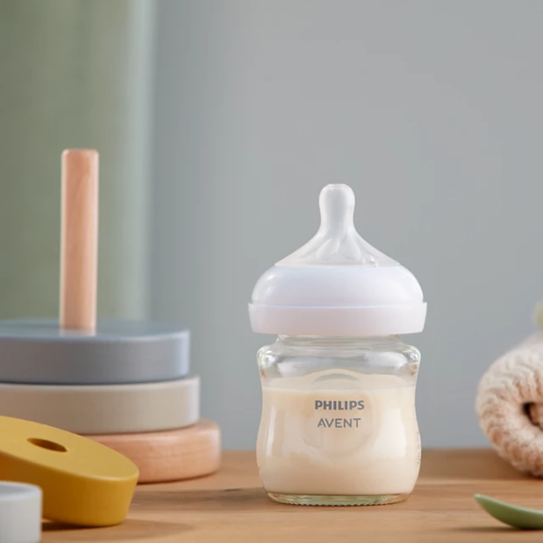 Biberon Avent en verre 120ml pour nouveau-né, tétée naturelle, disponible sur laparadulac.com, parapharmacie Tunisie.
