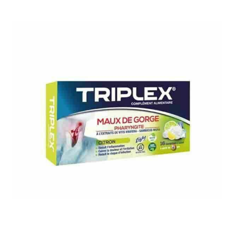 TRIPLEX MAUX DE GORGE CITRON B/16