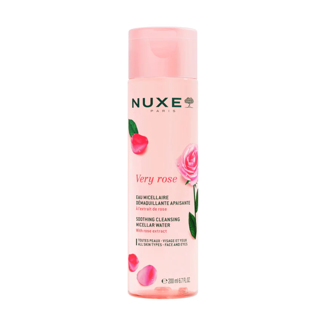Eau micellaire NUXE aux pétales de rose – nettoyant doux 100ml visage et yeux
