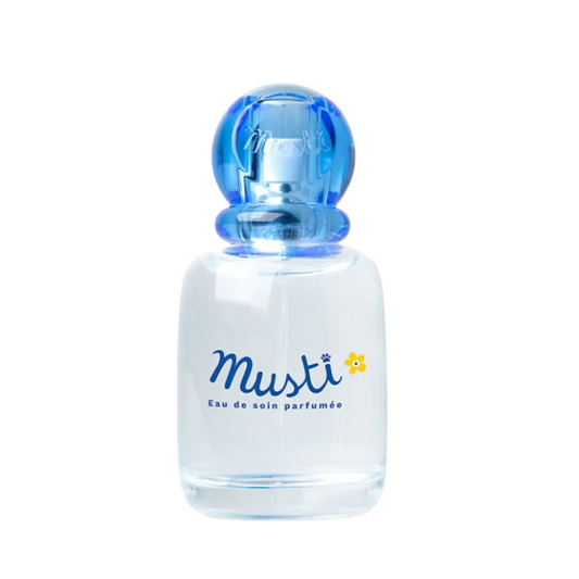 Musti Eau de soin Mustela 50ml – parfum bébé sans alcool sur laparadulac.com, parapharmacie Tunisie.