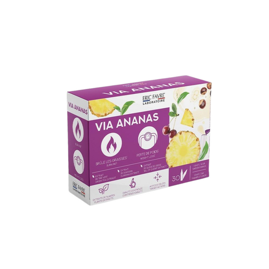 Eric Favre Via Ananas brûle-graisses – complément minceur fruité à base de guarana sur laparadulac.com parapharmacie Tunisie

