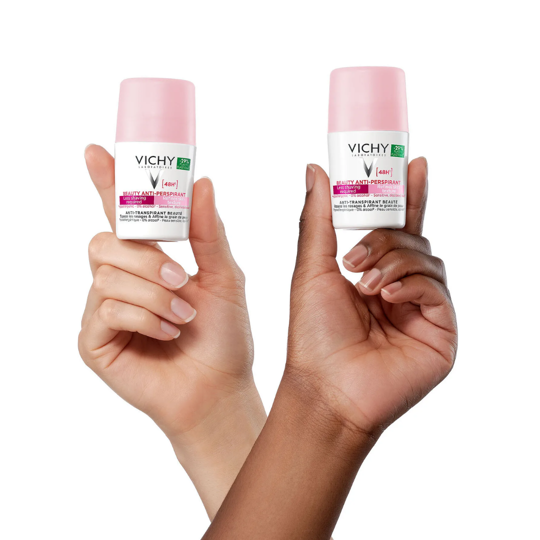 Vichy Déodorant Beauté 48h pour femme, anti-transpirant soin sublimateur pour aisselles sensibles.

