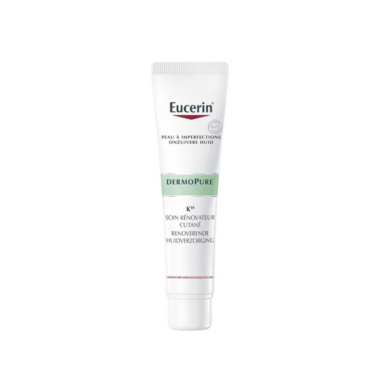 EUCERIN DermoPure K10 Soin Rénovateur Cutané Tunisie – soin visage anti-imperfections et anti-acné, crème rénovatrice peau grasse à tendance acnéique, exfoliant doux quotidien à l’acide salicylique, dermocosmétique Eucerin, parapharmacie en ligne Tunisie Lac 2, produits EUCERIN originaux pas cher Tunisie, acheter DermoPure K10 Eucerin en Tunisie sur laparadulac.com