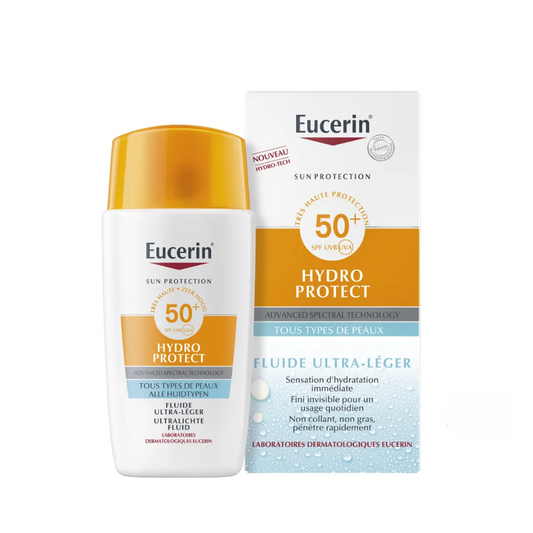 Eucerin Hydro Protect Fluide Ultra-Léger SPF50+ – protection solaire visage hydratante – Tunisie