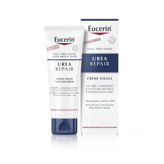 Eucerin UreaRepair Crème Visage 5% – soin hydratant peaux sèches et rugueuses – Tunisie